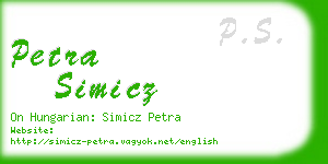 petra simicz business card